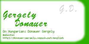 gergely donauer business card